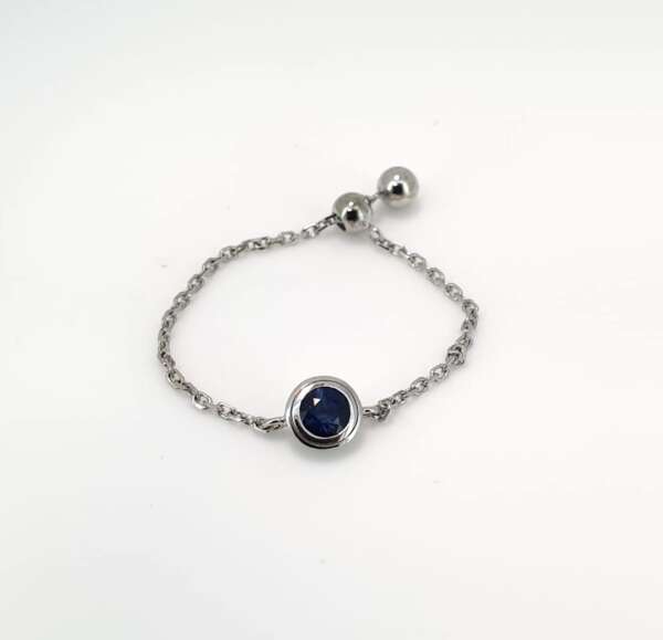 Collection Luxor : Bague or blanc saphir